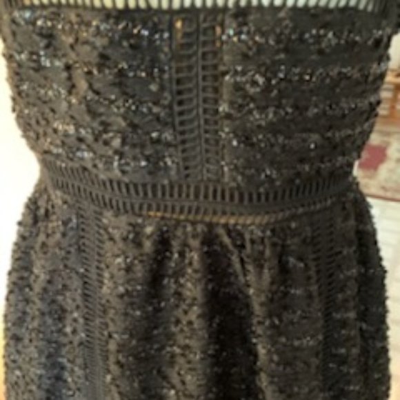 NWT NBD Revolve Gorgeous Short Cocktail Sparkly Dress Black M Spaghetti Straps - Picture 14 of 17